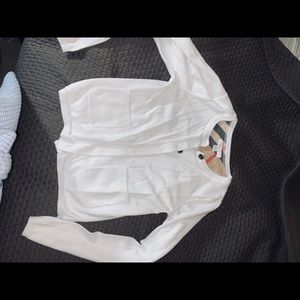 Girls white Burberry sweater